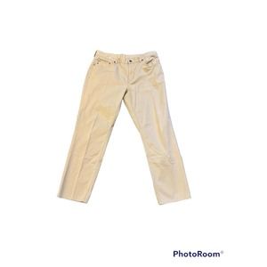 Brooks Brothers Beige Khaki Cotton Flat Front Advantage Chino Lightweight 38x34